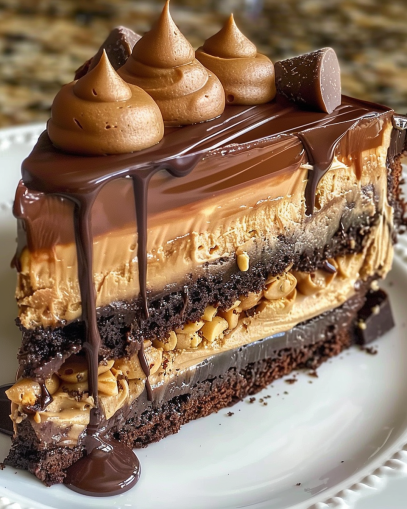 Chocolate Peanut Butter Cheesecake Cake