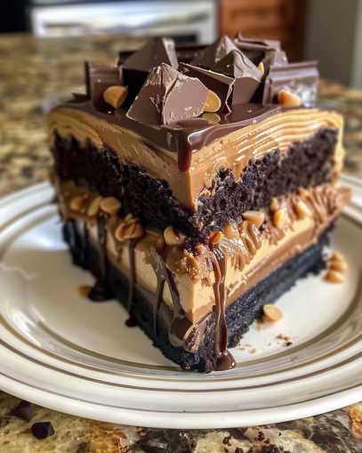 Chocolate Peanut Butter Cheesecake Cake